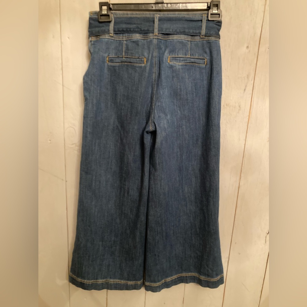 Anthropologie Pilcro Letterpress Jeans 28 Belted High Rise Cropped Wide Leg 140$ - Picture 5 of 8